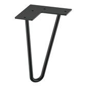  Vintage Hair Pin Table Legs Set of 4, 200 mm (7-7/8'' H) Tall, Steel, Matt Black, 50mm x 120mm D x 200mm H (2'' W x 4-3/4'' D x 7-7/8'' H)