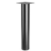Häfele Single Column Support Leg, 114mm dia., 698mm H (4-1/2'' dia., 27-1/2''H), Black Textured