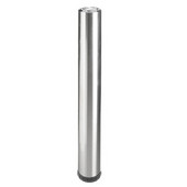Häfele E-Leg w/ Adjustable Foot in Set of Four with 3'' Diameter in Polished Chrome Finish