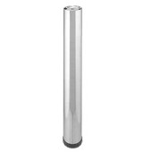 Häfele Silver Aluminum 3'' Diameter E-Leg w/ Adjustable Foot in Set of Four