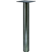  Round Table Leg, Stainless Steel, 75mm Dia. x 883mm H (3'' Dia.x 34-3/4''H)