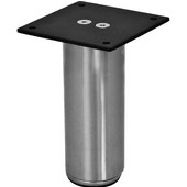  Mini Round Table Leg, Stainless Steel, 50mm Dia., 100mm H (2'' Dia., 4''H)