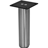  Mini Round Table Leg, Stainless Steel, 50mm Dia., 203mm H (2'' Dia., 8''H)