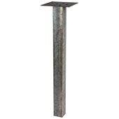  Industrial Angle Iron Table Leg, with Leveler, 883mm H (34-3/4''), Unfinished Steel