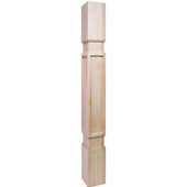  Prairie Collection Transitions Square Wood Table Leg Post, Maple, 3-1/2''W x 3-1/2''D x 34-1/2''H