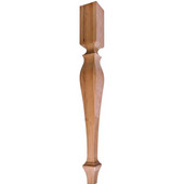  Lafayette Collection Wood Table Leg Post, Cherry, 3-1/2''W x 3-1/2''D x 34-1/2''H