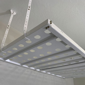 Super Pro Garage Ceiling Storage System in White, 2.1m (7') x 1.2m (4') D, Load Capacity 800 lbs.