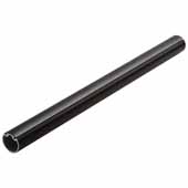  Tag Synergy Elite 35-3/4'' (908mm) Length Round Wardrobe Rail with Supports, Anodized Aluminum, Black Protective Insert on Top, Black