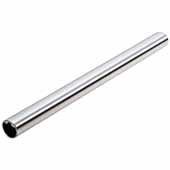  Synergy Elite Round Wardrobe Rail, w/ Protective Insert on Top & Supports, Polished Chrome, 1217mm (47-15/16''), per piece