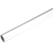  Tag  Synergy Round Wardrobe Rail with Supports, Powder-Coated Aluminum, White, 448mm (17-3/4”) Length