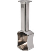  Tag Signature Wardrobe Tube Suspended End Support, Zinc, Chrome Polished, 1-1/4''W x 3-5/8''H