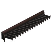 Tag Synergy Tie Rack with 17 Hooks and 3/4 Extension Slide, 11-15/16'' Length, Black