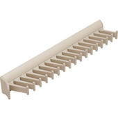  ''Synergy'' Collection Telescopic Tie Rack with 17 Hooks, 11-15/16'' Long, Almond Powder-Coat with Almond Hooks