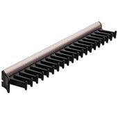  ''Synergy'' Collection Telescopic Tie Rack with 20 Hooks, 14-1/8'' Long, Matt Nickel with Black Hooks