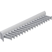  ''Synergy'' Collection Telescopic Tie Rack with 17 Hooks, 11-15/16'' Long, White Powder-Coat with White Hooks