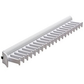  ''Synergy'' Collection Telescopic Tie Rack with 20 Hooks, 14-1/8'' Long, White Powder-Coat with White Hooks