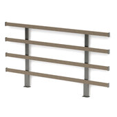 Tag Symphony Office Desk Mount 47'' W Frame Kit, Vertical Mounts: Slate, Horizontal Bars: Pewter, 47'' W x 24'' H