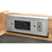  Docking Drawer, Style 18 Flush, with 2 AC 20 Amp Outlets, with Thermostat Shut-Off, For 18'' Cabinet Depth, Stainless Steel