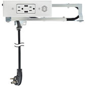  Blade Series Model 1514-110, Docking Drawer (2) AC (15 AMP @ 120VAC) and (2) USB-A Port (3.6 AMP @ 5VDC) Outlet in White