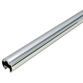  ''Synergy Elite'' LOOX Lighted Wardrobe Tube, with Clear Insert (does not include LED strip), Chrome Polish, 48'' or 96'' Length