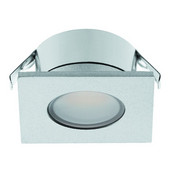  LOOX 12V #2023 Recess Mounted Square LED Mini Puck Light with 3 LEDs, Cool White 5000K, 30mm (1-3/16'') x 30mm (1-3/16''), Silver