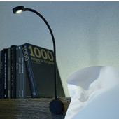  LOOX 12V #2034 Flexible LED Reading Light with USB Charging Station with 3 LEDs, Cool White 4000K, 450mm (17-3/4'') Length, Black