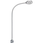  LOOX LED 24V 3018 Goose Neck Reading Light, Surface Mount, 2.5W Cool White 4000K, Plastic, Silver Colored