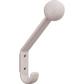  HEWI Collection Modern Wall Mounted Coat & Hat Hook in Pure White, Polyamide, 1-5/8'' W x 4-5/8'' D x 6-7/8'' H