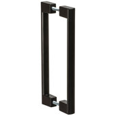  ADA Collection Architectural Door Pull Handle Set Back-to-Back in Matt Black, Zinc, Center-to-Center: 384mm (15-1/8'')