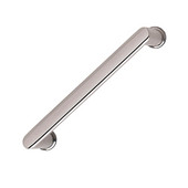  Pull Handle, with Support Rosettes, Matt Stainless Steel, 13-3/4'' (350mm) Length