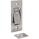  Pocket Door Jamb Bolt Lock Complete Set in Brushed Nickel, 1-3/16'' W x 3-1/16'' H