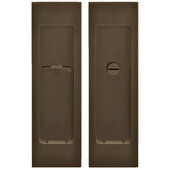  Sliding Door Pocket Door Privacy Lock with Emergency Release in Oil-Rubbed Bronze, 2-3/8'' W x 7-7/8'' H
