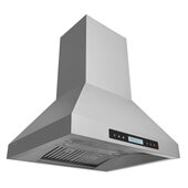  Chef Series IS-500 30'' Convertible Ducted Stainless Steel Island Range Hood, 900 CFM, 29-1/2'' W x 23-1/2'' D x 38'' H