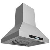  Chef Series IS-500 36'' Convertible Ducted Stainless Steel Island Range Hood, 900 CFM, 35-1/4'' W x 23-1/2'' D x 38'' H