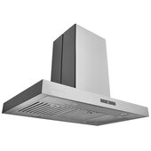  Chef Series IS-700 36'' Convertible Island Stainless Steel Range Hood w/ Dual Controls, LED, Baffle Filter, 35-1/4'' W x 21-3/8'' D x 40-1/4'' H