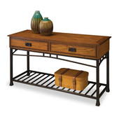  Modern Craftsman Console Sofa Table, Oak, 47-1/4''W x 16''D x 28''H