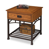  Modern Craftsman End Table, Oak, 22''W x 22''D x 24''H