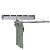  Retractable 5-Line Dryer in Aluminum, Extends to 34 Feet, 170 Feet of Drying Space, 36-1/2'' W x 8'' D x 6-1/2'' H