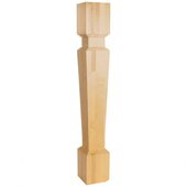  Stacked Post In Rubberwood, 5'' W x 5'' D x 35-1/2'' H
