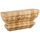  Acanthus Pilaster Capital In Cherry, 6'' W x 2'' D x 3'' H