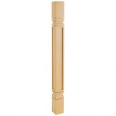  Square Mission Post In Hard Maple, 3'' W x 3'' D x 35-1/2'' H