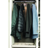  Heavy-Duty 45 Pound Capacity Expandable Wardrobe Lift for 21'' - 24'' Openings In Chrome, 24'' W x 32-1/4'' D x 32-5/8'' H