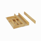  Adjustable Drop-In Cutlery Drawer Insert In UV Coated, 13-7/8'' W x 19-1/2'' D x 2-3/8'' H