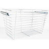  Closet Pullout Basket, Heavy Duty Wire Construction and 100 lb Rated Slides, Chrome, 29''W x 16''D x 17''H