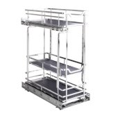  Storage with Style™ 8'' Wire Base Pullout in Polished Chrome Frame, For 9'' Minimum Cabinet Opening, 8-15/16'' W x 21-5/16'' D x 24-1/16'' H