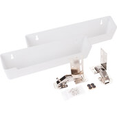 11'' Slim Depth Plastic Tip-Out Tray Kit for Sink Front In White, 11'' W x 1-9/16'' D x 3'' H