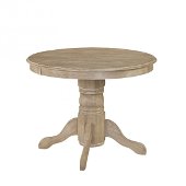  Classic Pedestal Dining Table in White Wash, 42'' Diameter x 30-1/4'' H