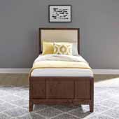  Bungalow Twin Bed, Medium Brown, 40-1/2''W x 81-1/2''D x 52''D