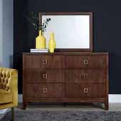  Bungalow Dresser & Mirror, Medium Brown, 54''W x 36''D x 64''H