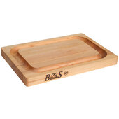  Chop-N-Slice Northern Hard Rock Maple Edge Grain Cutting Board with Groove, 12'' W x 8'' D x 1'' Thick, No Grip, Oil Finish